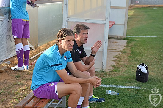 Arconada en los momentos previos al inicio del partido ante el Sevilla Atlético. Foto: Mario Pastor.