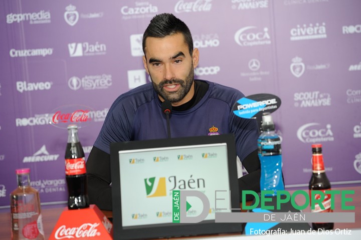 Felipe Ramos durante su comparecencia en la sala de prensa de La Victoria. Foto: Juande Ortiz.