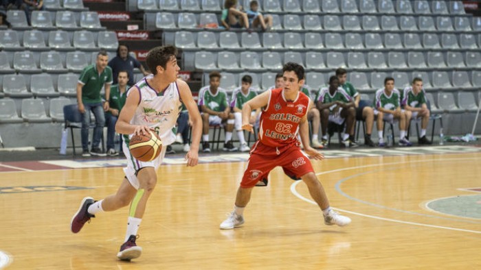 Pablo Sánchez durante un partido con el Unicaja