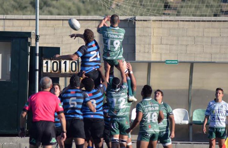 Jugadores del Jaén Rugby durante un partido