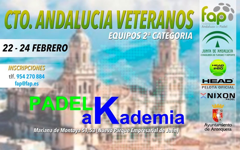 Cartel anunciador del Campeonato de Andalucía de Veteranos