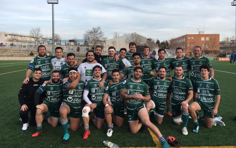 Formación del Jaén Rugby tras el partido