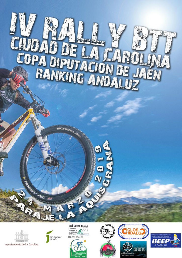 Cartel anunciador del Rally BTT La Carolina