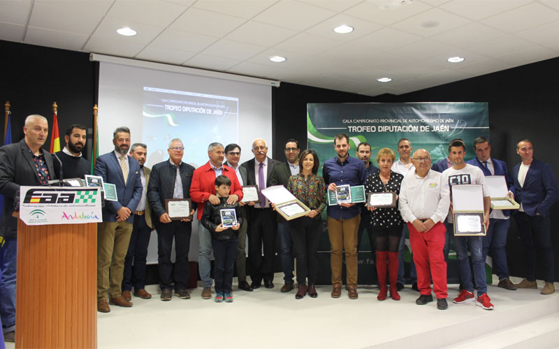 Premios y autoridades durante la gala de la Copa Automovilística Diputación de Jaén