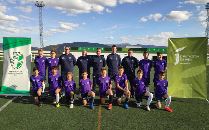 Formación de la expedición de la selección de Jaén alevín de fútbol