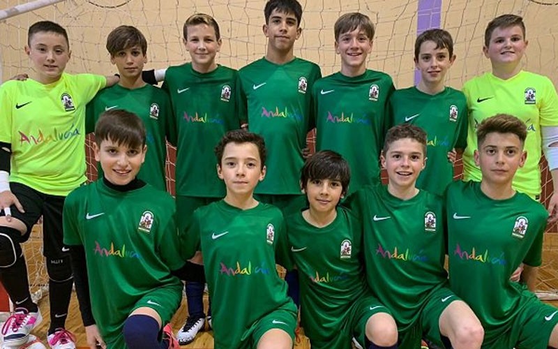 jugadores de la selección andaluza alevín de fútbol sala