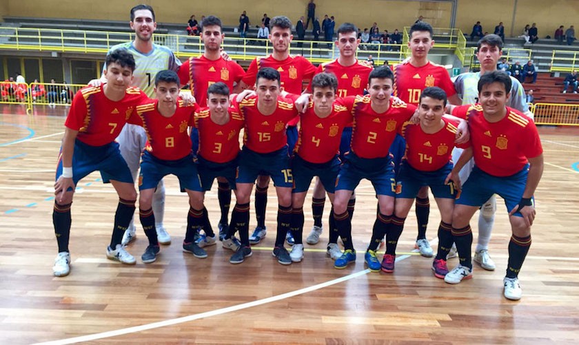 Selección española sub-19 de fútbol sala contra Ucrania