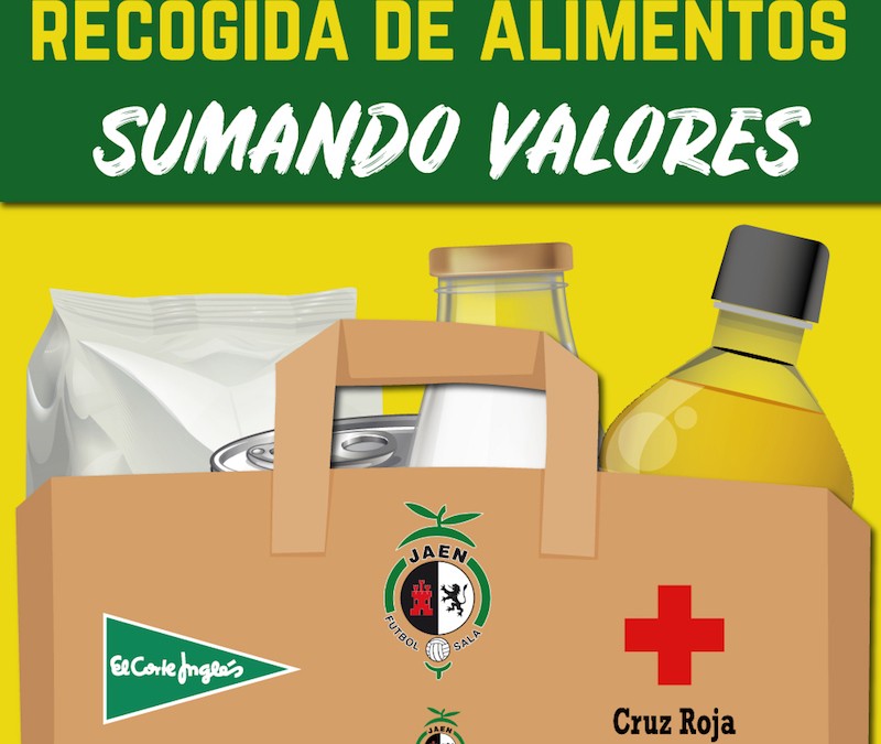 Cartel de la recogida de alimentos organizada por el Jaén FS