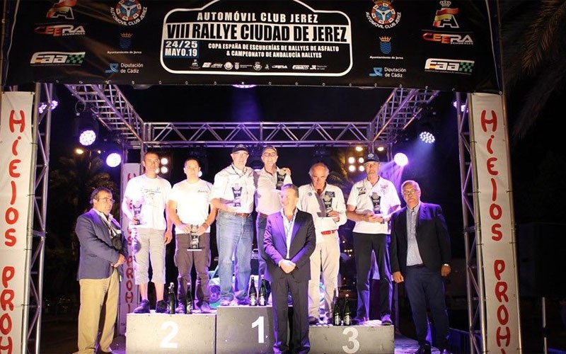 Ganadores del Rally de Jerez en el podio