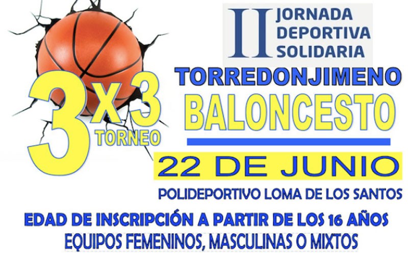 Cartel de la II Jornada Deportiva Solidaria de Torredonjimeno