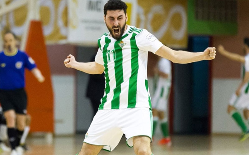 Chano, nuevo jugador del Jaén FS Chano celebra un gol