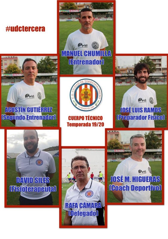 Integrantes del cuerpo técnico de la UDC Torredonjimeno