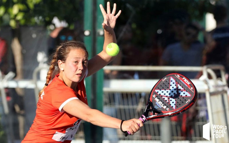 Marta Porras en un partido de World Padel Tour