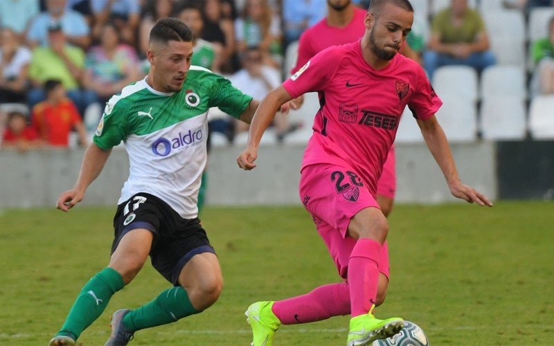 Ismael Casas en un partido con el Málaga CF