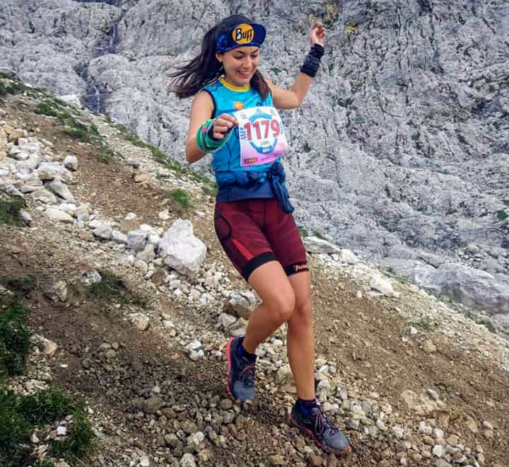 Silvia Lara, durante una prueba de kilómetro vertical.