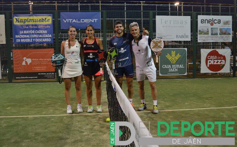 Teresa Navarro, Majo Sánchez Alayeto, Javi Garrido y Miguel Lamperti tras la exhibición en el Torneo 'Ciudad de Úbeda'