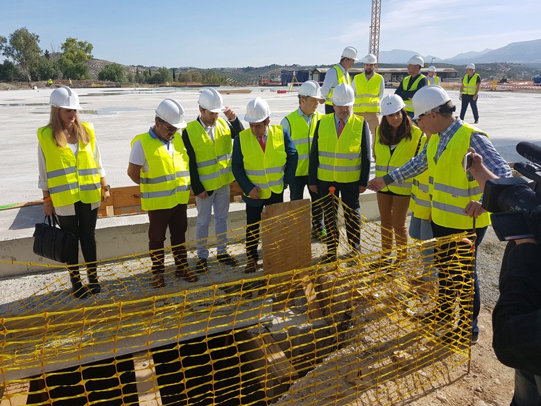 Las obras del Olivo Arena, a pleno rendimiento.