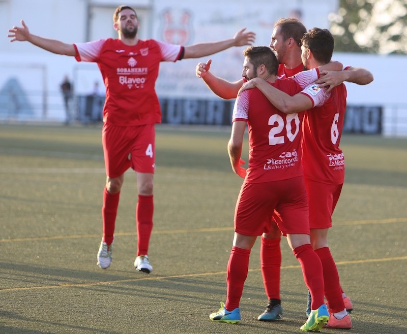 Celebración del gol de Fran