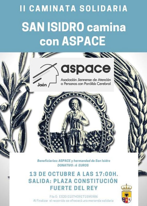 Cartel caminata solidaria Aspace Jaén Fuerte del Rey