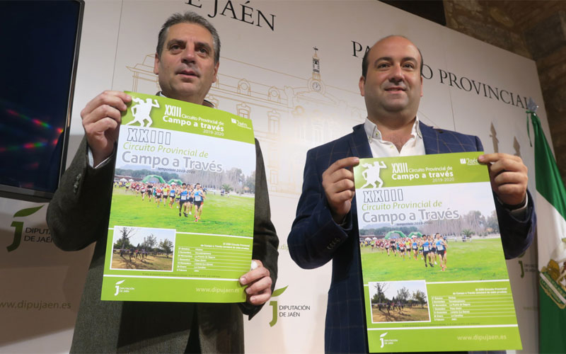 Autoridades en la presentación del Circuito Provincial de Campo a Través de la Diputación de Jaén