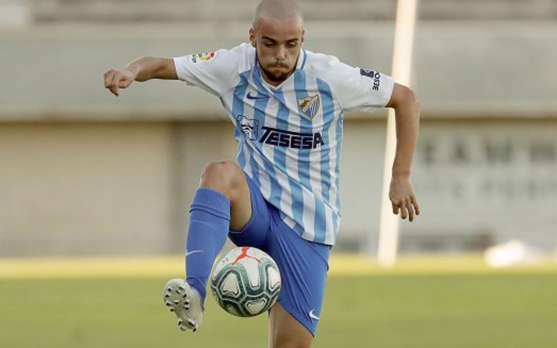 Ismael Casas jugando con el Málaga CF