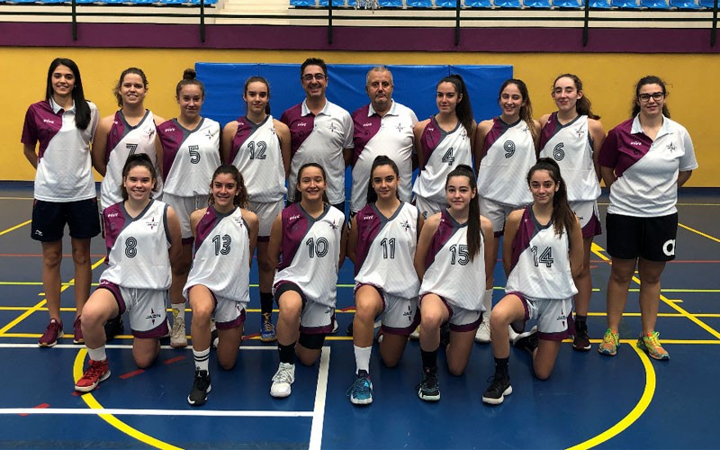 Jugadoras de la selección de Jaén de baloncesto cadete femenino