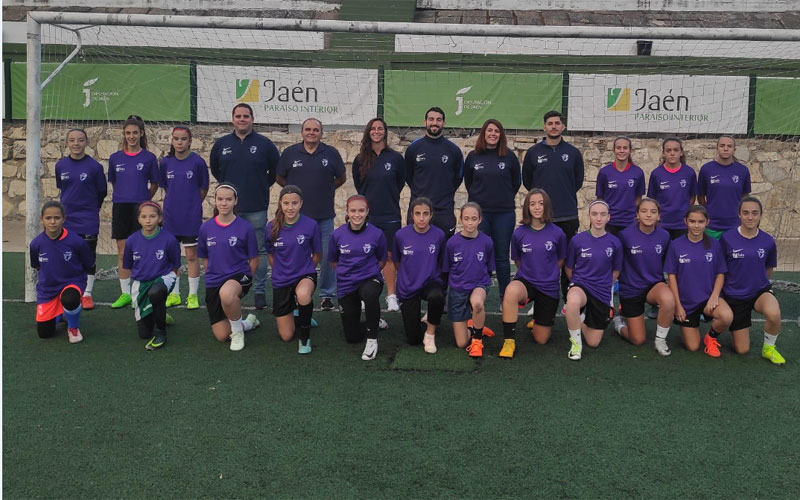 Jugadoras de la selección de jaén sub-15 de fútbol femenino