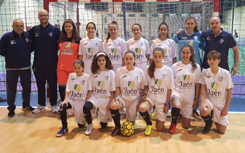 Jugadoras de la selección sub-16 de Jaén de fútbol sala femenino
