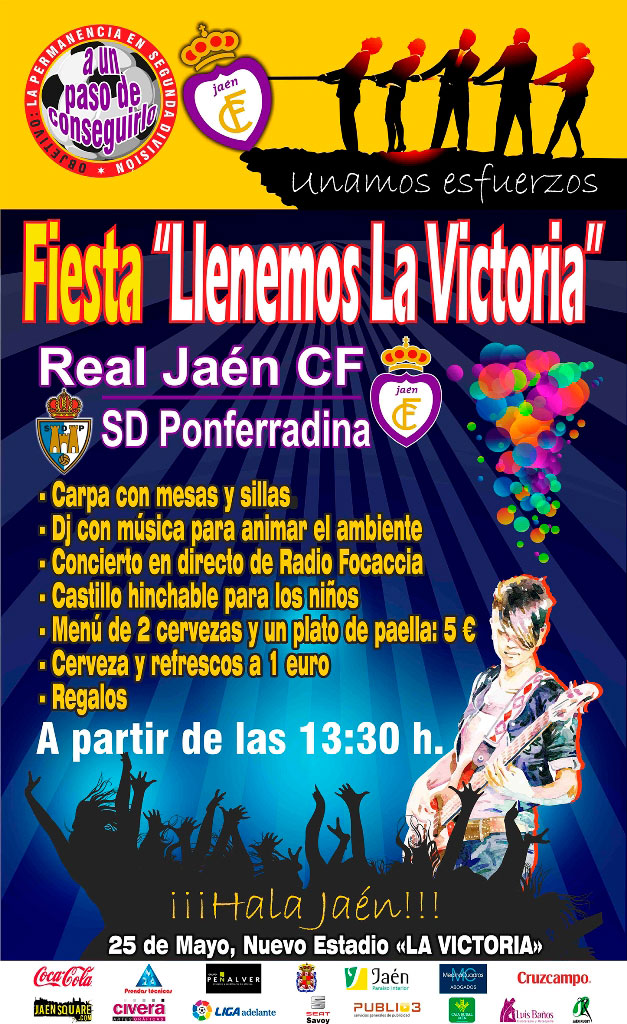 El Real Jaén plantea la fiesta ‘Llenemos La Victoria’