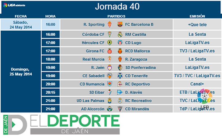 El Real Jaén-Ponferradina, el domingo 25 a las 19.00 horas