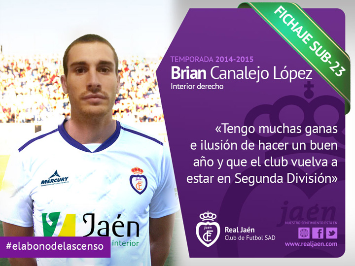 Brian Canalejo, nuevo refuerzo para la banda derecha del Real Jaén