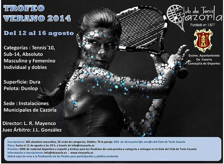 Cazorla acogerá el ‘Torneo de Verano 2014’ de tenis