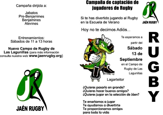 El Jaén Rugby Club convoca las pruebas de captación para el 13 de septiembre