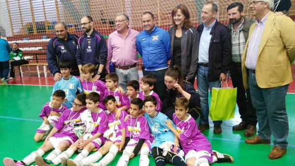 La selección benjamín de Jaén, subcampeona de Andalucía de fútbol sala