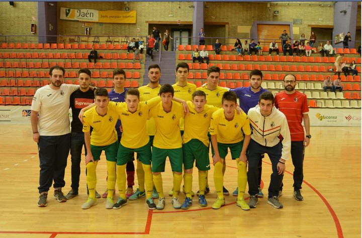 Victoria del equipo del Jaén FS cadete en el partido de ida de segunda ronda del Andaluz de clubes