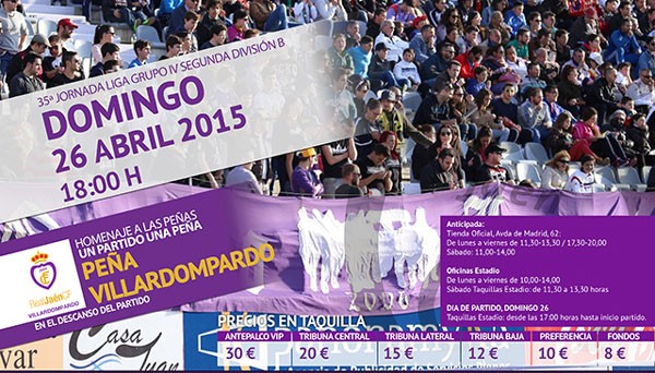 La Peña de Villardompardo será homenajeada este domingo