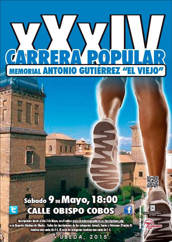 Úbeda reunirá a más de 1.100 corredores en la XXXIV Carrera Popular Memorial Antonio Gutiérrez ‘El Viejo’