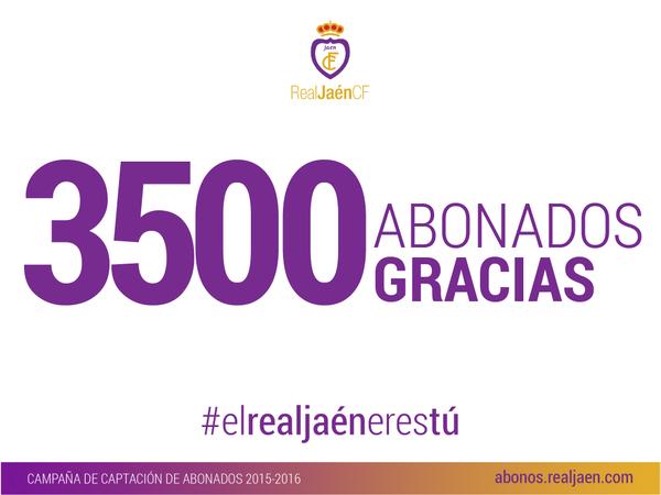 El Real Jaén llega a los 3500 abonados
