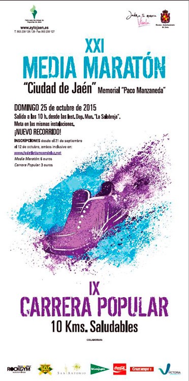 La capital acoge el domingo la XXI Media Maratón ‘Ciudad de Jaén’ y la IX Carrera Popular 10 kms saludables