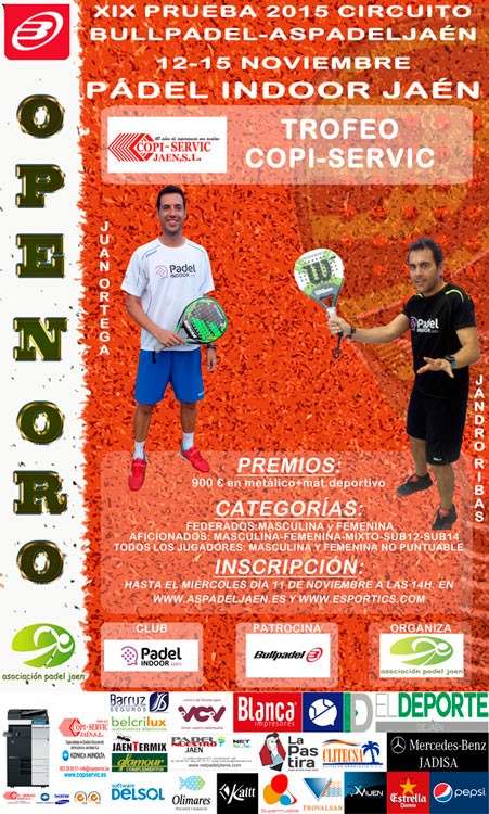 Arranca el Open Oro Trofeo Copi-Servic en Padel Indoor Jaén