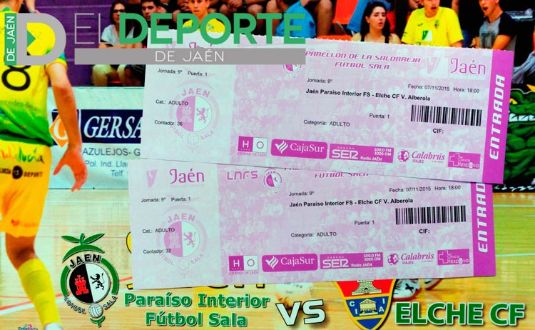 Sorteo de dos entradas para el Jaén Paraíso Interior FS-Elche CF Sala