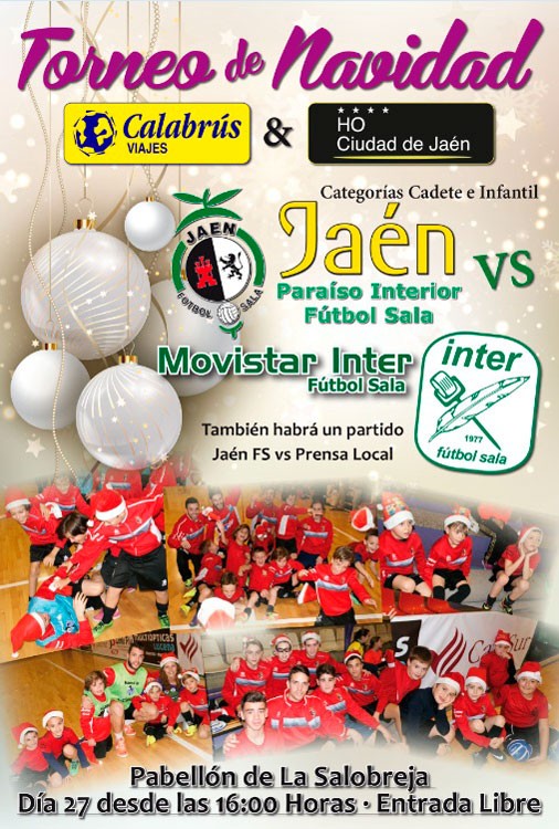 Los cadetes e infantiles del Jaén Paraíso Interior y Movistar Inter disputarán un Torneo de Navidad