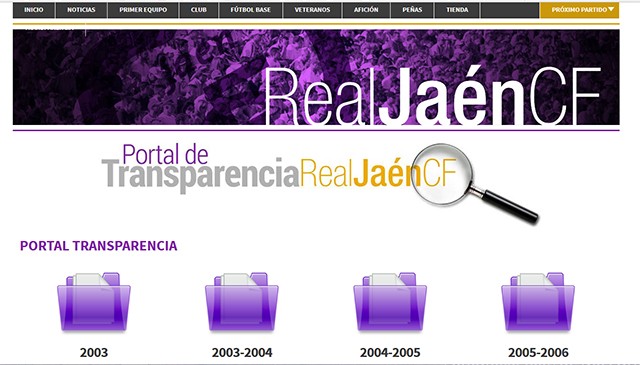 El Real Jaén abre su portal de transparencia a los aficionados
