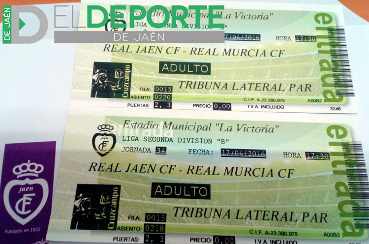 Sorteo de dos entradas para el Real Jaén CF – Real Murcia