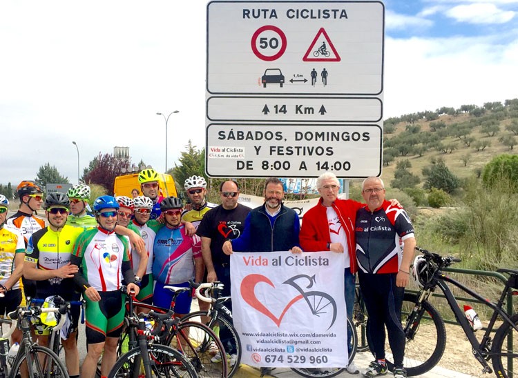 Nuevo itinerario seguro para ciclistas entre Jaén y Mancha Real