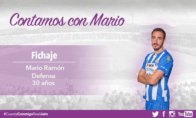 El Real Jaén anuncia el fichaje del central Mario Ramón
