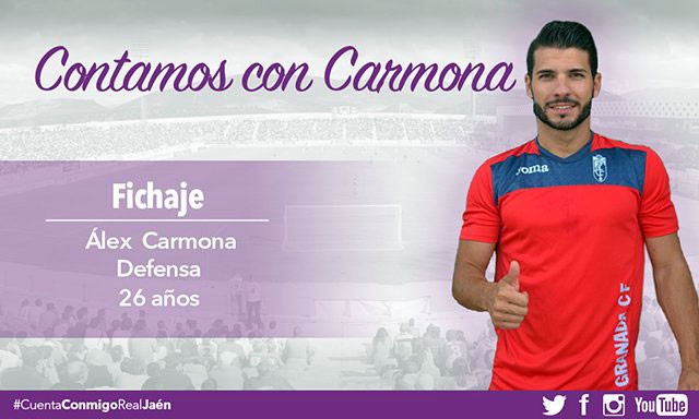 El Real Jaén anuncia el fichaje del lateral derecho Álex Carmona