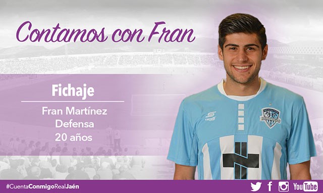 El Real Jaén ficha al central zurdo Fran Martínez
