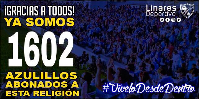El Linares Deportivo finaliza el mes de julio con más de 1.600 abonos