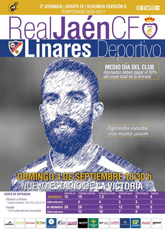 El Real Jaén homenajea a Fran Carles en el cartel frente al Linares